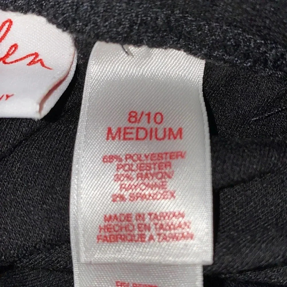 MEG ALLEN by Liz Claiborne black maxi slit skirt elastic waistband size M 8-10 - Picture 6 of 10